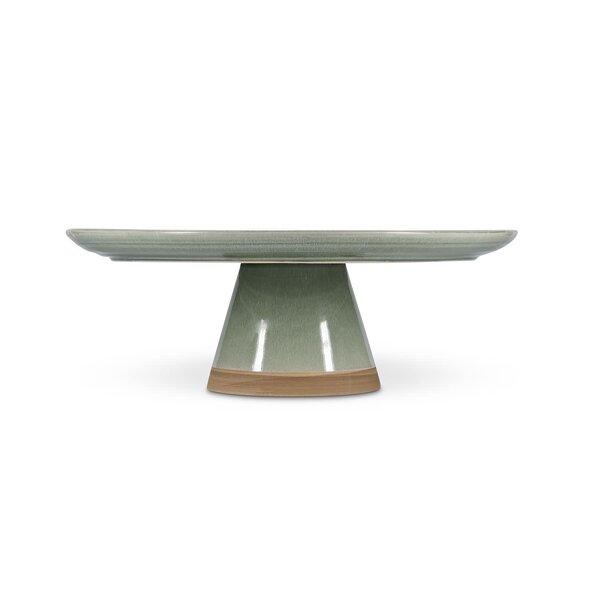 Salt en Pepper Taartplateau op voet 33,5cm groen Cameo