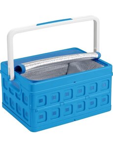 Sunware Vouwkrat met koeltas en handgreep 24L blauw Square