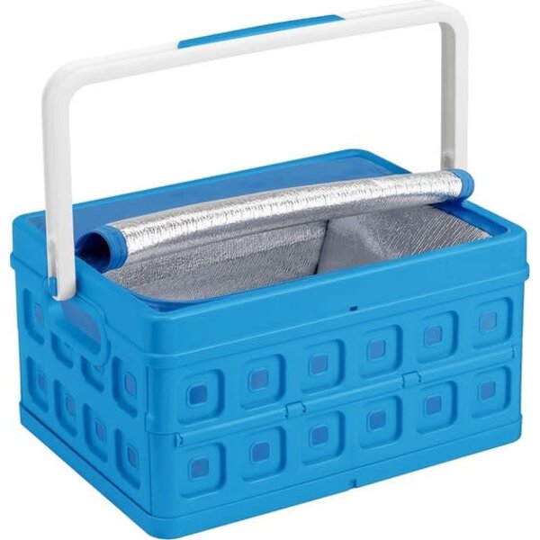 Sunware Vouwkrat met koeltas en handgreep 24L blauw Square