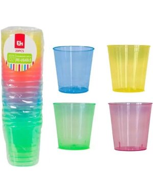 Excellent Houseware Shotglas 30ml set 20 kunststof