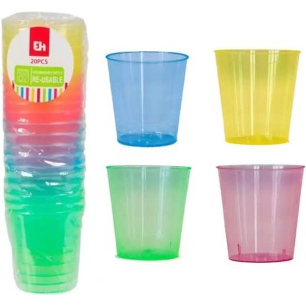 Excellent Houseware Shotglas 30ml set 20 kunststof
