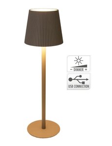  Tafellamp led taupe 10,5x36cm
