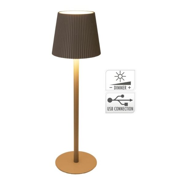 Tafellamp led taupe 10,5x36cm