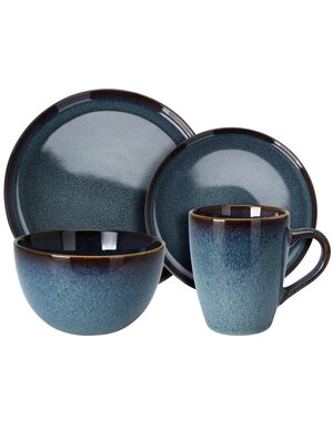  Serviesset 16dlg Marineblauw