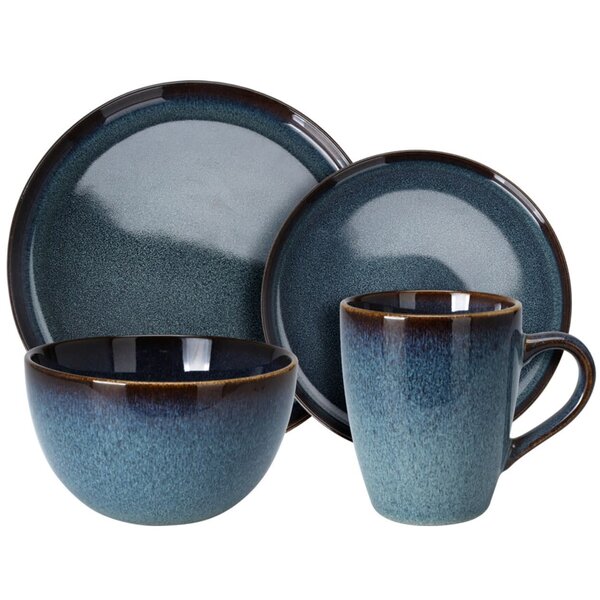 Serviesset 16dlg Marineblauw