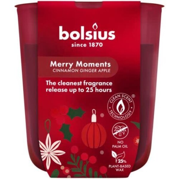 Bolsius Geurglas Merry moments cinnamon ginger apple