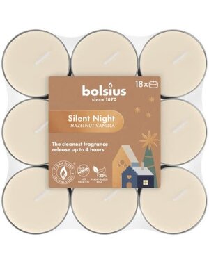 Bolsius Geurtheelicht Silent Night Hazelnut Vanilla set/18