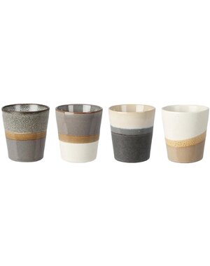 Excellent Houseware Mok 200ml aardewerk 4 assorti