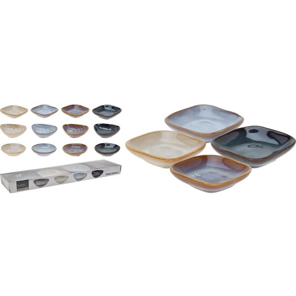 Excellent Houseware Snackschaal set van 4  stuks 3 assorti