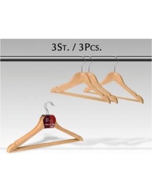 Kleerhanger hout set van 3