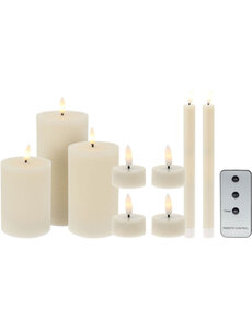  Ledkaarsen set 9 met afstandsbediening