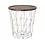 Home & Styling Bijzettafel metaal 37x39cm beige