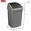 Sunware Afvalbak 50L Delta swing deksel zilver/zwart