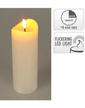  Ledkaars ivoor 15x7cm