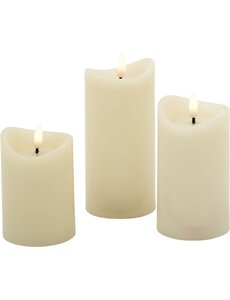 Ledkaarsen set 3 ivoor