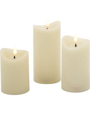  Ledkaarsen set 3 ivoor