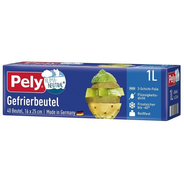 Diepvrieszakken 1L Pely 40 stuks