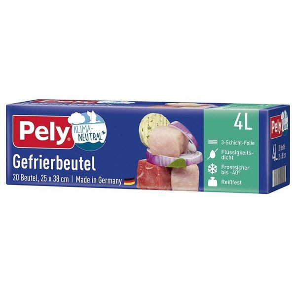 Diepvrieszakken 4L Pely 20 stuks
