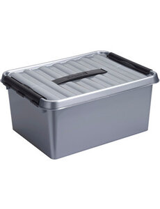 Sunware Opbergbox Q-line 15L zilver met handvat