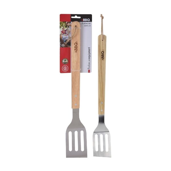 Barbecue spatel 46cm hout RVS