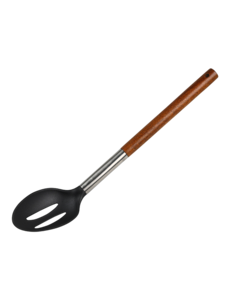 Kesper Serveerlepel met gat RVS acacia