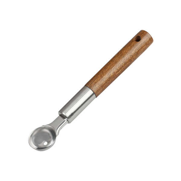 Kesper Meloenschep RVS acacia