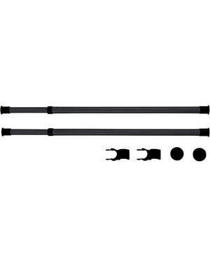 Wenko Kledingstang 75-120cm 2 stuks zwart Herkules