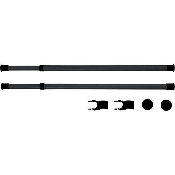 Wenko Kledingstang 75-120cm 2 stuks zwart Herkules