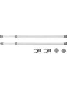 Wenko Kledingstang 75-120cm 2 stuks wit Herkules