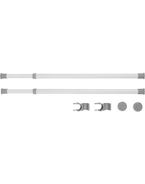 Wenko Kledingstang 75-120cm 2 stuks wit Herkules