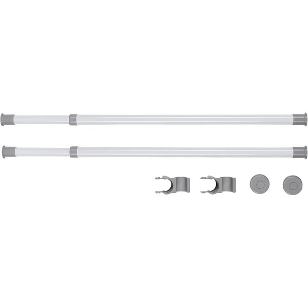 Wenko Kledingstang 75-120cm 2 stuks wit Herkules