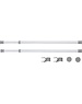 Wenko Kledingstang 75-120cm 2 stuks wit Herkules