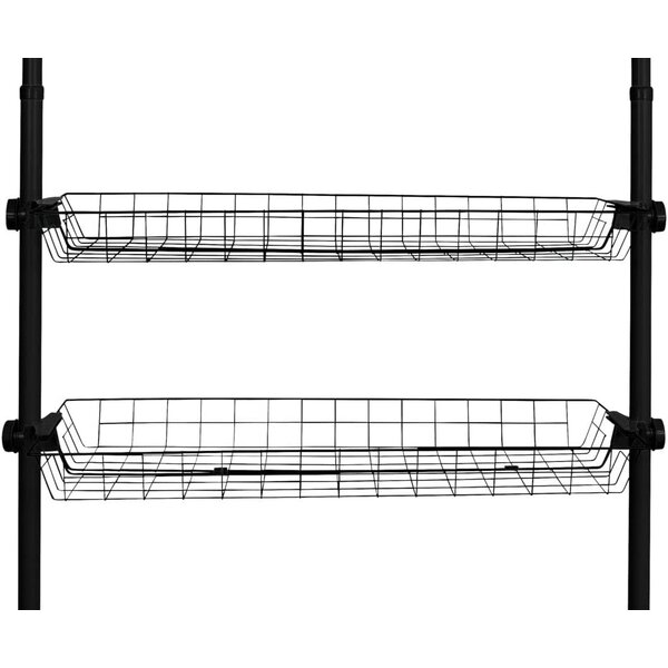 Wenko Opbergmand 83x38x8cm 2 stuks zwart Herkules