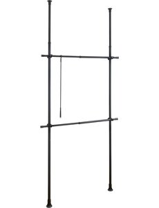 Wenko Telescopisch garderobesysteem Basic zwart Herkules