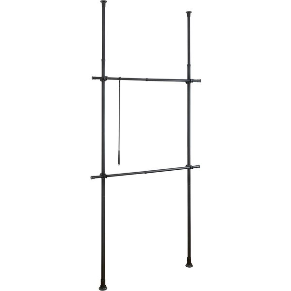 Wenko Telescopisch garderobesysteem Basic zwart Herkules