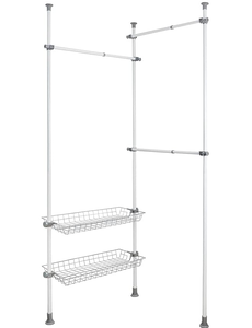 Wenko Telescopisch garderobesysteem Duo wit Herkules