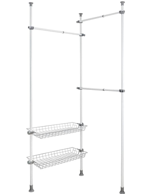 Wenko Telescopisch garderobesysteem Duo wit Herkules