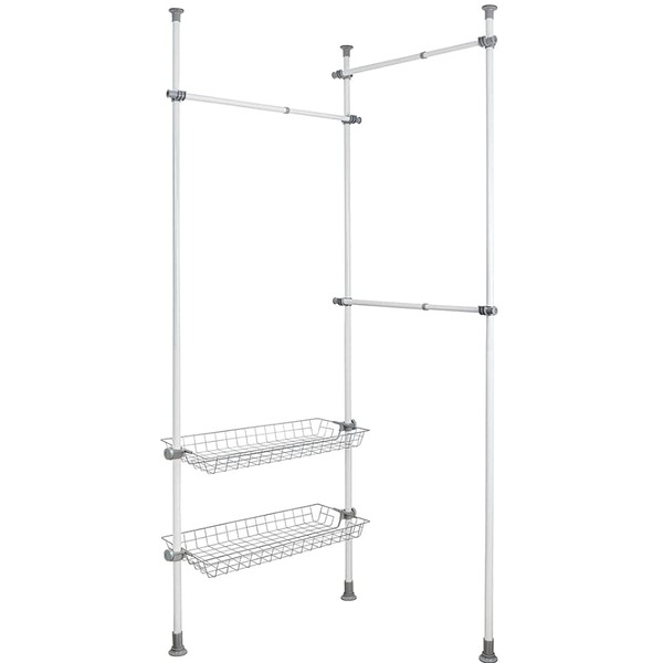 Wenko Telescopisch garderobesysteem Duo wit Herkules