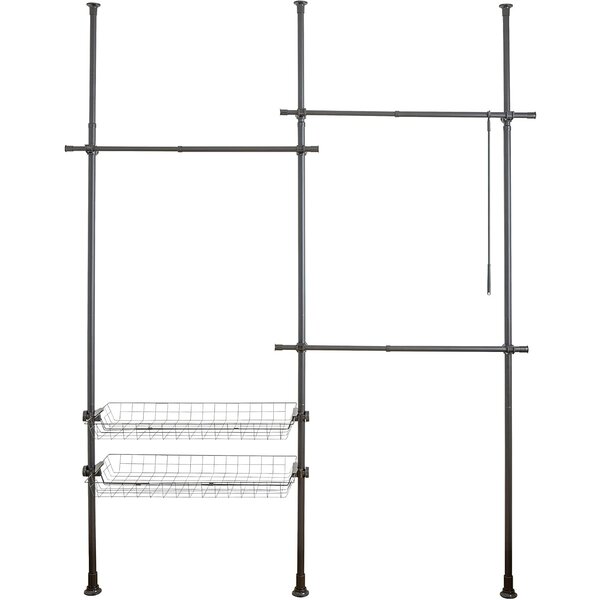 Wenko Telescopisch garderobesysteem Duo zwart Herkules