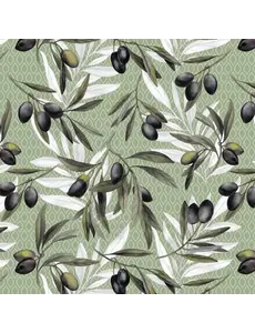 Wicotex Tafelzeil Olijven groen zwart 5076-01 140x10cm