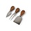 Salt en Pepper Kaasmessenset 3-delig hout Fromage