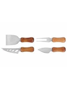 Cosy & Trendy Kaasmessenset Aspen mini 4 stuks acacia