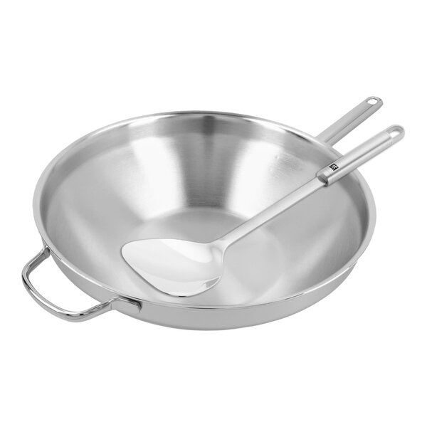 Demeyere Wokpan vlakke bodem met gratis wokspatel 32 cm