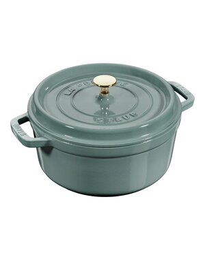 Staub Braadpan 24 cm 3.7 L La Cocotte groenblauw