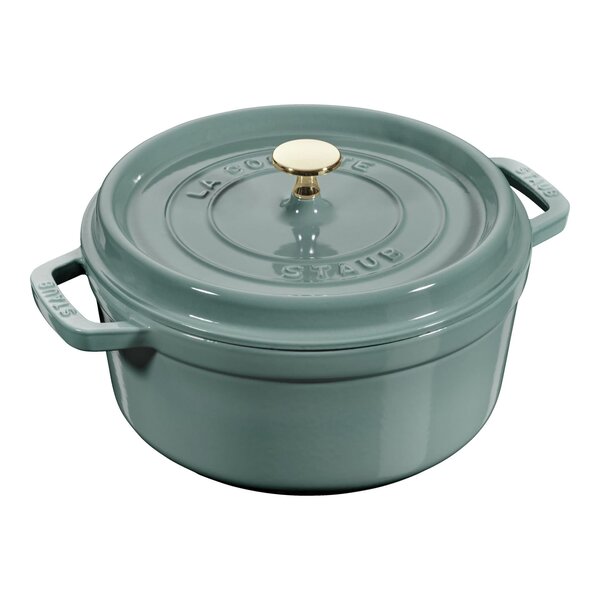 Staub Braadpan 24 cm 3.7 L La Cocotte groenblauw