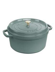 Staub Braadpan 28 cm 6.75 L La Cocotte groenblauw