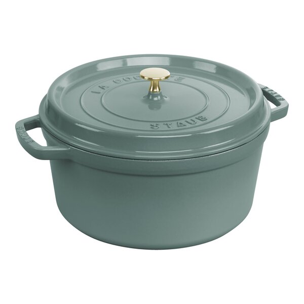 Staub Braadpan 28 cm 6.75 L La Cocotte groenblauw