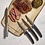 BonBistro Steakmes 23cm set 4 stuks gehamerd