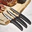 BonBistro Steakmes 23cm set 4 stuks gehamerd