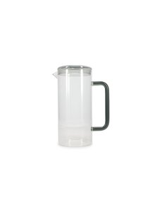 Ona Waterkan glas met deksel 120cl transparant - grijs